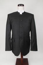 Load image into Gallery viewer, 5 Button Suit - 100% Wool - Dark Charcoal with Wine Overcheck - 1001-4CV
