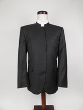 Load image into Gallery viewer, Hook &amp; Eye Suit - 100% Wool - Dark Charcoal Check with Wine Overcheck - 1001-4WHWPCV
