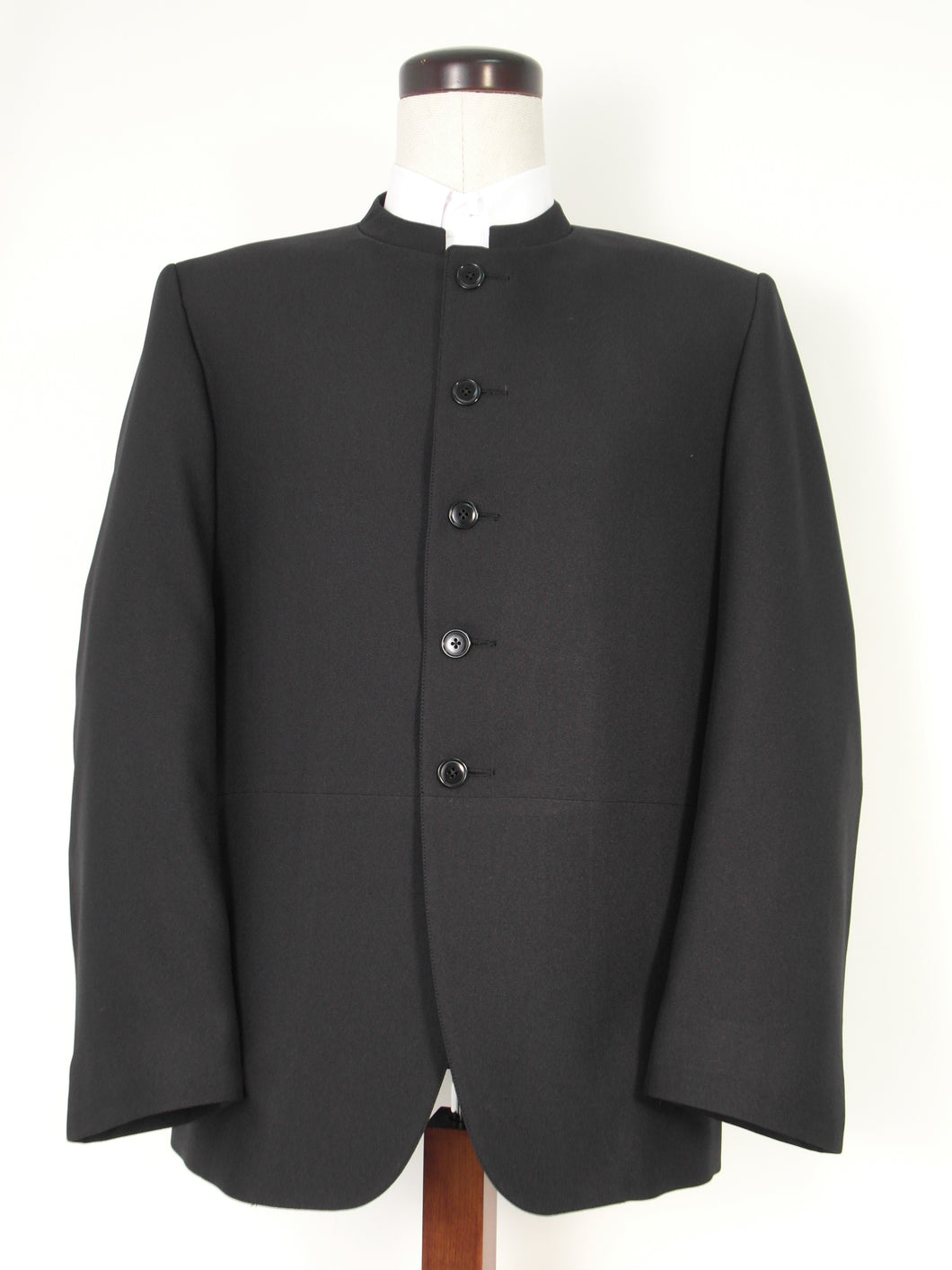 Frock Style - 5 Button Suit, 100% Polyester - Plain Black - 166-15CW