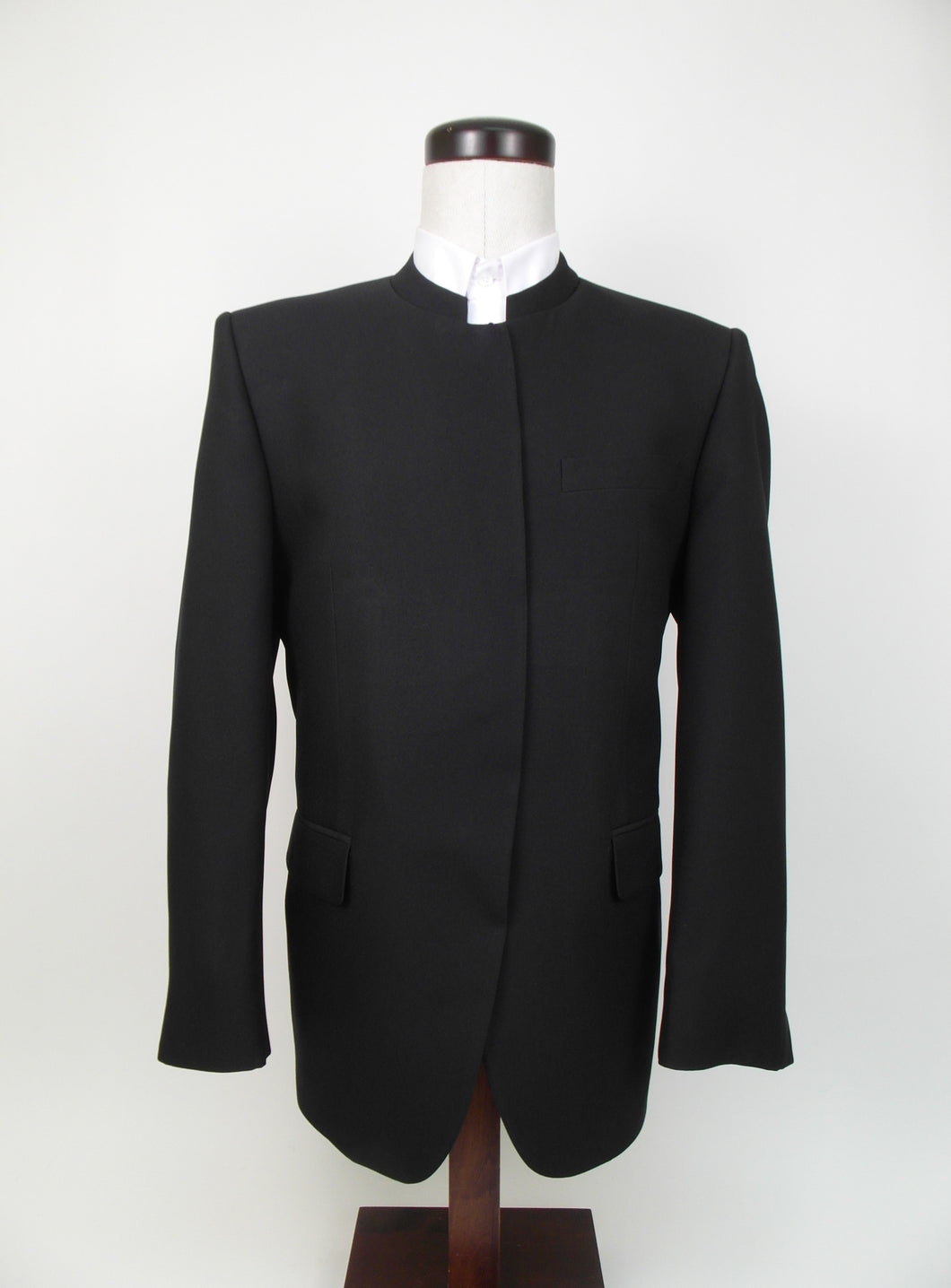 Hook & Eye Suit - 100%  Polyester - Black Gabardine - 167-4WHWPCV