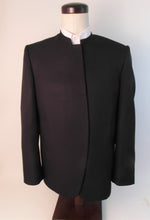 Load image into Gallery viewer, Hook &amp; Eye Suit - 100%  Polyester - Plain Black Gabardine - 167-9WHNPCV
