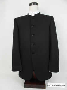 Frock Style - 5 Button Suit, 100% Polyester - Black Tone on Tone - 168-15CW