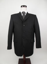 Load image into Gallery viewer, 3 Button  Suit - Side Vents - 100% Polyester - Black Tone on Tone Stripe - 168-27SVW
