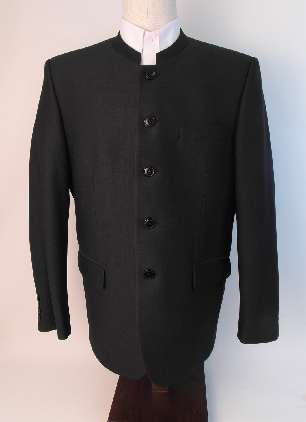 5 Button Suit - 100% Polyester - Black Swedish Knit - 176-4CVW