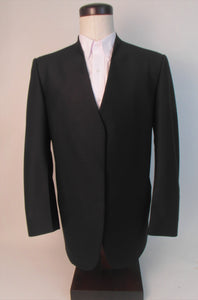 MUTZA Hook & Eye Suit with Broadfall Flap Front Pant - 100% Polyester -  Black Swedish Knit - 176-8CW