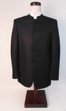 Load image into Gallery viewer, Frock Style - 5 Button Suit, 100% Polyester - Black Subtle Tone on Tone - 176R-15CW
