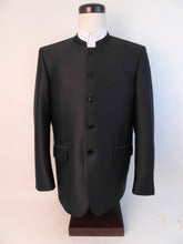 Load image into Gallery viewer, 5 Button Suit - 100% Polyester - Black Tone On Tone Stripe ( Swedish Knit ) - 177-4CVW
