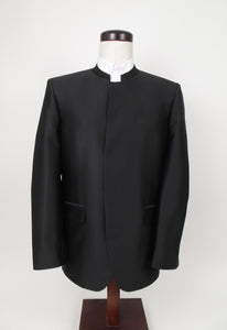 No Closure Suit - 100% Polyester - Black Tone on Tone Stripe - 177-4NBNHWPCV