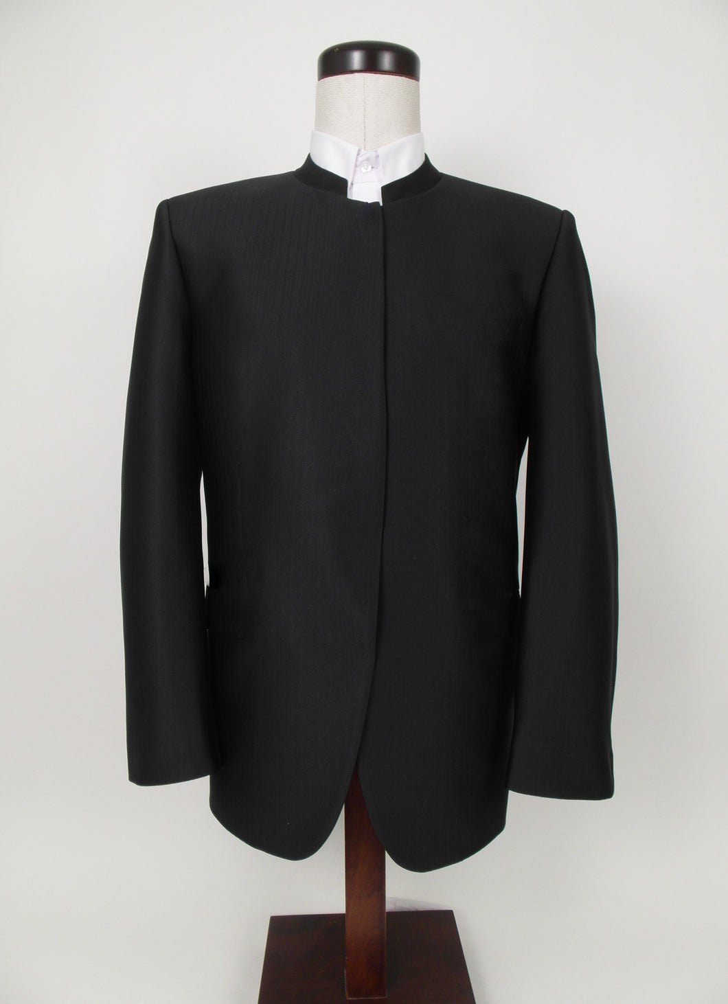 Hook & Eye  Suit - 100% Polyester - Black Tone on Tone Stripe - 177-9WHNPCV