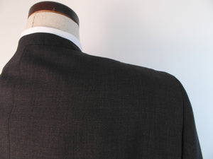 5 Button Suit - 55% Poly / 45% Wool Blend - Plain  Mid  Charcoal Grey Tropical - 179-4CVW