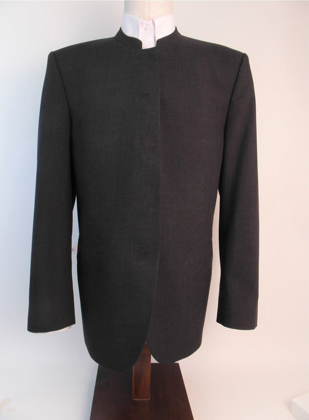 Hook & Eye Suit - 55%  Poly/45% Wool Blend - Plain  Mid Charcoal Grey Tropical - 179-9WHNPW