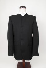 Load image into Gallery viewer, No Closure Suit  - 100% Polyester - Plain Black Sharkskin - 181BL-4NBNHCV
