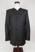 Load image into Gallery viewer, No Closure Suit - 100% Wool - Dark Charcoal with Black Tone on Tone Check - 3003-4NBNHCV
