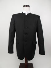 Load image into Gallery viewer, 5 Button  Suit - 100% Wool - Black Tone on Tone - 3521-4CV
