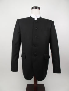 5 Button  Suit - 100% Wool - Black Tone on Tone - 3521-4CV