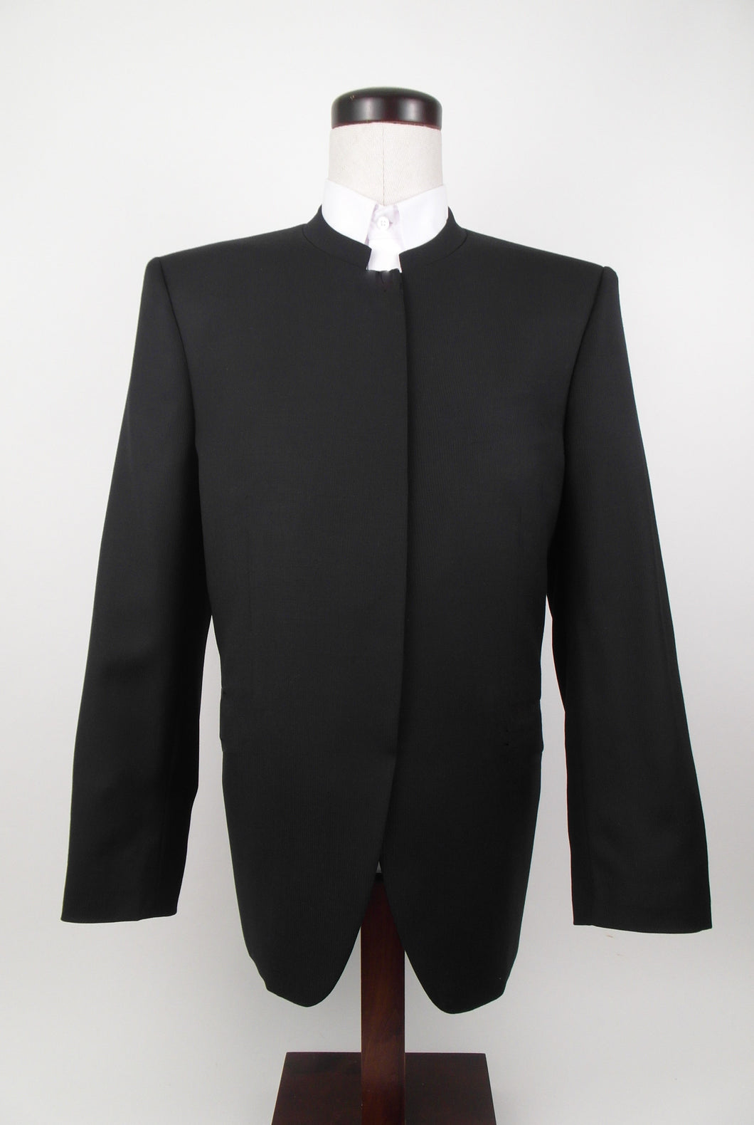 Hook & Eye Suit - 100% Wool - Black Tone on Tone - 3521-9WHNPCV