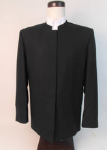 Load image into Gallery viewer, MUTZA Hook &amp; Eye Suit with Broadfall Flap Front Pant - 100% Wool , Plain Black - 4679-14C
