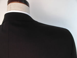 2 Button Suit - No Vent - 100%  Wool - Plain Black - 4679-28NV