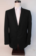 Load image into Gallery viewer, 2 Button Suit - Side Vents - 100%  Wool - Plain Black - All Season Weight - 4679-30SV
