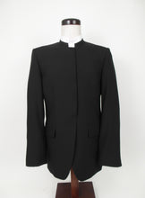 Load image into Gallery viewer, Hook &amp; Eye Suit - 100% Wool - Plain Black - High Quality - 4679-9WHNPCV
