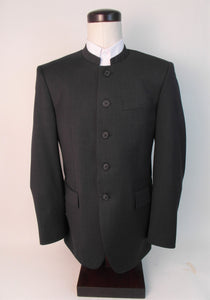 5 Button Suit -100% Wool - Plain Mid Grey - High Quality - 5699-4CV