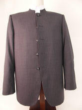 Load image into Gallery viewer, Frock Style - 5 Button Suit - 50% Poly / 50% Wool Blend - Mid Grey with Subtle Blue Stripe - 61019-15C
