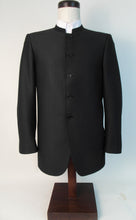 Load image into Gallery viewer, Frock Style - 5 Button Suit, 100% Polyester - Black Tone on Tone - 177-15CW
